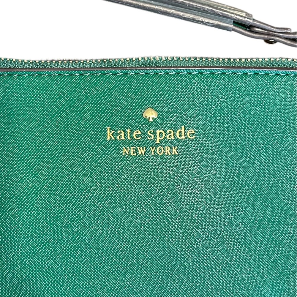 New Kate Spade Green Wallet With Wristlet Strap - Picture 4 of 7